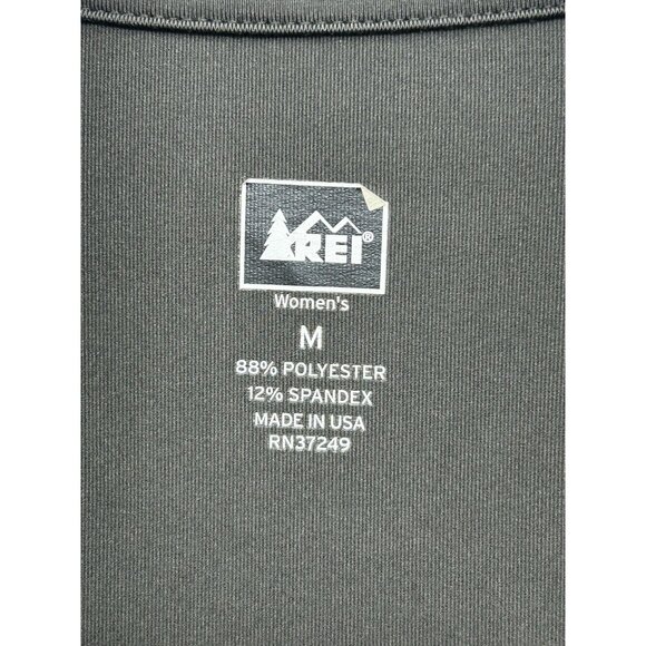 REI Womens Jacket Medium Full Zip Grey Ruched Outdoor Hike Fall Made In USA - Picture 4 of 5